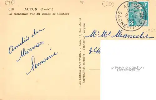 AK / Ansichtskarte Autun La cathedrale vue du village de Coubard Autun