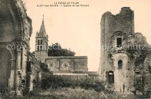 AK / Ansichtskarte Alet les Bains Eglise et les Ruines Alet les Bains