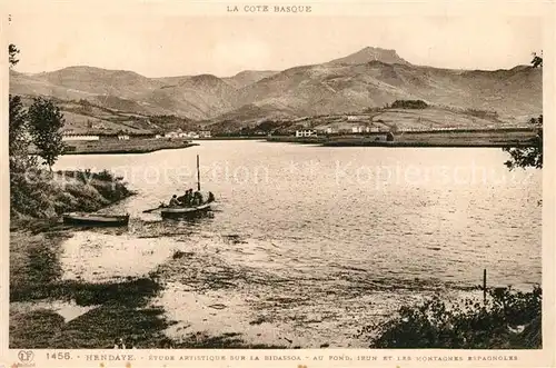 AK / Ansichtskarte Hendaye_Pyrenees_Atlantiques Etude artistique sur la bidassoa Hendaye_Pyrenees