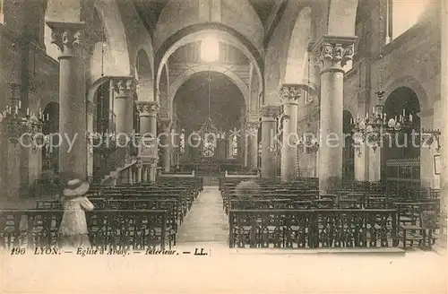 AK / Ansichtskarte Lyon_France Eglise dAinay Interieur Lyon France