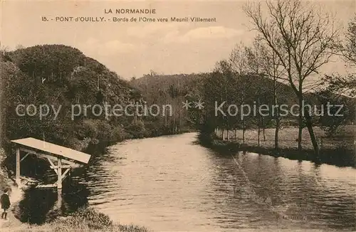 AK / Ansichtskarte Pont d_Ouilly Bords de lOrne vers Mesnil Villement Pont d Ouilly