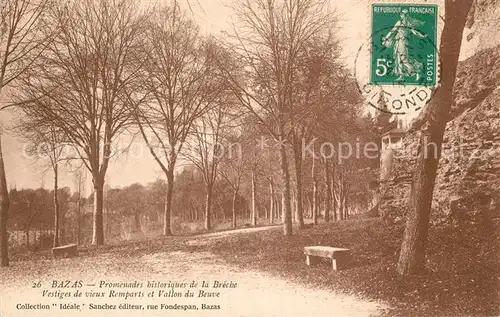 AK / Ansichtskarte Bazas Promenades historiques de la Breche Vestiges de vieux Remparts et Vallon du Beuve Bazas