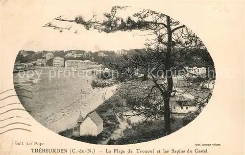 AK / Ansichtskarte Trebeurden La Plage de Trozoul et les Sapins du Castel Trebeurden