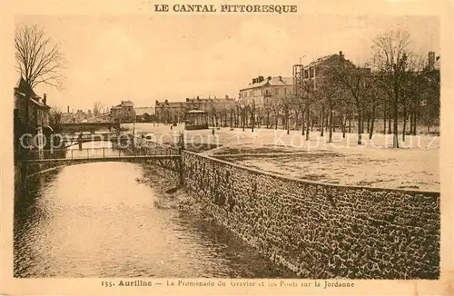 AK / Ansichtskarte Aurillac La Promenade du Gravier et les Ponts sur la Jordanne Aurillac