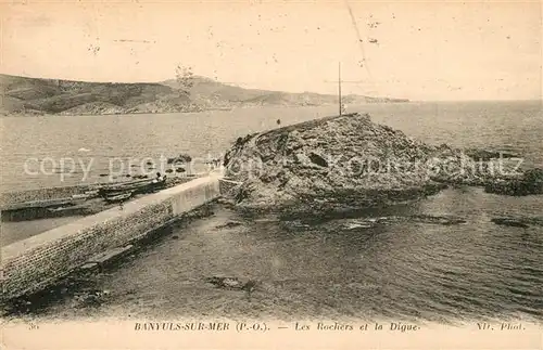 AK / Ansichtskarte Banyuls sur Mer Les Rochers et la Digue Banyuls sur Mer