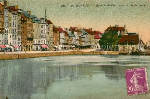 AK / Ansichtskarte Honfleur Quai Ste Catherine et la Lieutenance Honfleur