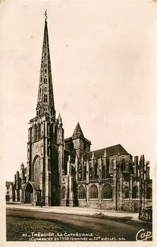 AK / Ansichtskarte Treguier_Cotes_d_Armor La Cathedrale Treguier_Cotes_d_Armor