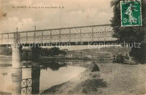 AK / Ansichtskarte Elbeuf Le Port et les deux Ponts Elbeuf