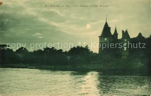 AK / Ansichtskarte Pornic Le Chateau au Clair de Lune Pornic