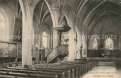 AK / Ansichtskarte Saint Valery en Caux Interieur de l Eglise Saint Valery en Caux