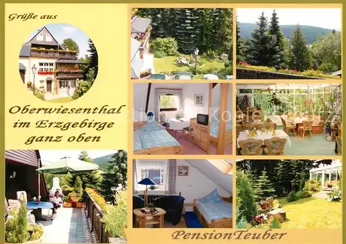 AK / Ansichtskarte Oberwiesenthal_Erzgebirge Pension Teuber Appartements Ferienwohnungen Oberwiesenthal Erzgebirge
