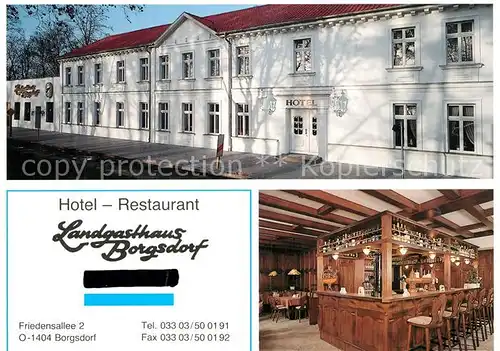 AK / Ansichtskarte Borgsdorf Landgasthaus Borgsdorf Bar Borgsdorf