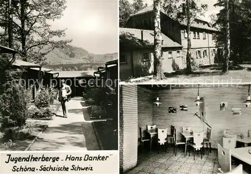 AK / Ansichtskarte Schoena_Bad_Schandau Jugendherberge Hans Danker Schoena_Bad_Schandau