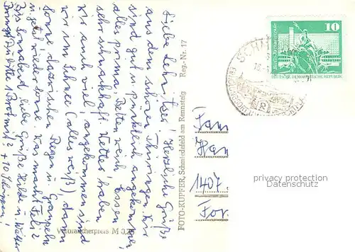 AK / Ansichtskarte Schmiedefeld_Rennsteig FDGB Erholungsheim Schoene Aussicht Schmiedefeld_Rennsteig