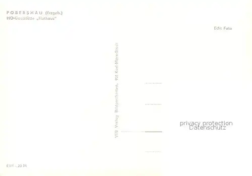 AK / Ansichtskarte Pobershau HOG Huthaus Pobershau