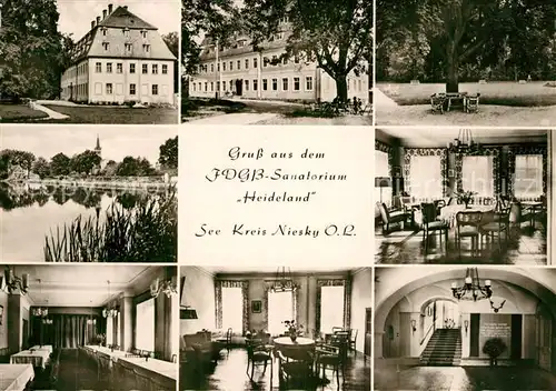 AK / Ansichtskarte Niesky FDGB Sanatorium Heideland Teilansichten Niesky