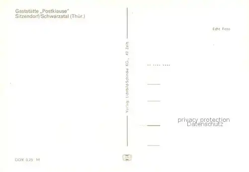 AK / Ansichtskarte Sitzendorf_Thueringen Gaststaette Postklause Details Sitzendorf Thueringen
