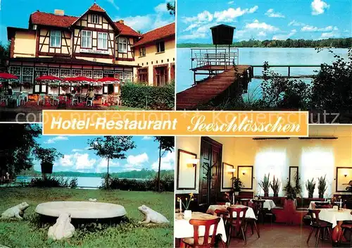 AK / Ansichtskarte Gross_Koeris Hotel Restaurant Seeschloesschen Seebruecke Park Gaststube Gross Koeris