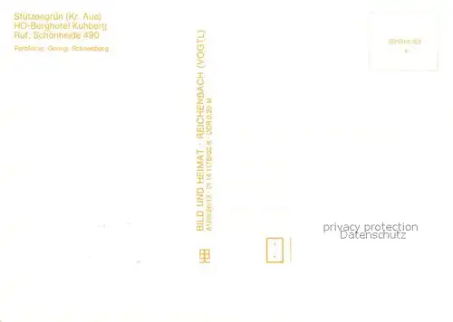 AK / Ansichtskarte Stuetzengruen HO Berghotel Kuhberg Gaststube Stuetzengruen