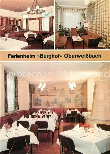 AK / Ansichtskarte Oberweissbach Ferienheim Burghof Gastraeume Oberweissbach