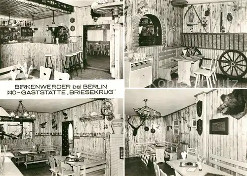 AK / Ansichtskarte Birkenwerder HOG Briesekrug Gastraeume Bar Birkenwerder