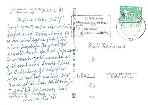 AK / Ansichtskarte Birkenwerder HOG Briesekrug Gastraeume Bar Birkenwerder