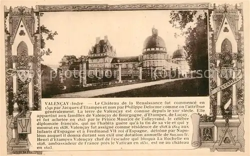 AK / Ansichtskarte Valencay Chateau de la Renaissance Histoire Valencay