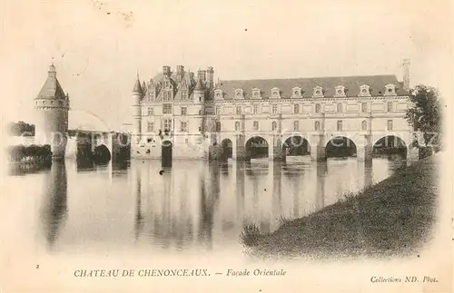 AK / Ansichtskarte Chenonceaux_Indre_et_Loire Chateau Facade orientale Schloss Chenonceaux_Indre