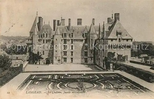 AK / Ansichtskarte Langeais Chateau facade meridionale Parc Schloss Park Langeais
