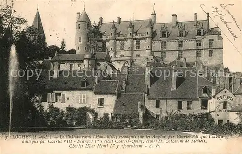 AK / Ansichtskarte Loches_Indre_et_Loire Chateau royal Monument historique %ss Loches_Indre_et_Loire