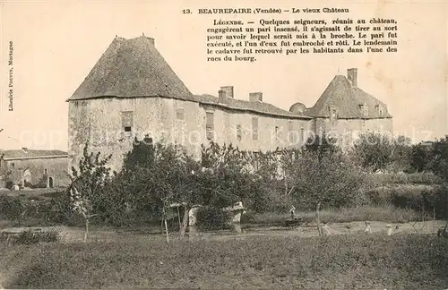 AK / Ansichtskarte Beaurepaire_Vendee Chateau Schloss Beaurepaire Vendee