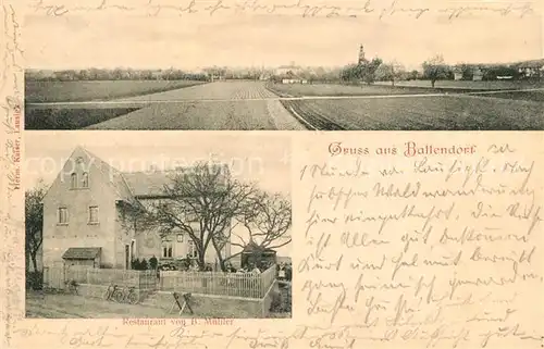 AK / Ansichtskarte Ballendorf_Bad_Lausick Restaurant Muehler Panorama Ballendorf_Bad_Lausick