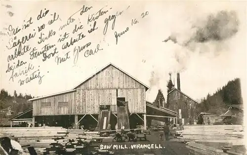 AK / Ansichtskarte Wrangell_Alaska Saw Mill 