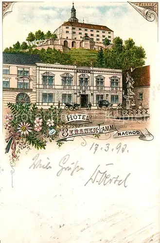 AK / Ansichtskarte Nachod_Tschechien Hotel Beranek Lamm Nachod Tschechien