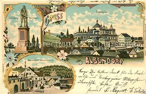 AK / Ansichtskarte Albendorf_Wambierzyce Osterberg Monument Panorama  