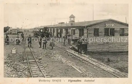 AK / Ansichtskarte Vigneulles les Hattonchatel Bahnhof Weltkrieg 1914  Vigneulles les Hattonchatel