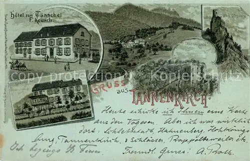 AK / Ansichtskarte Tannenkirch_Elsass Hotel zum Taennchel Panorama Tannenkirch Elsass