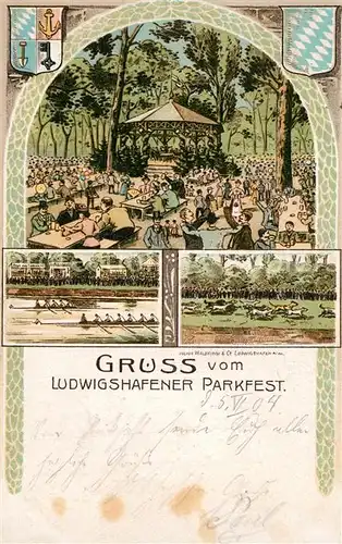 AK / Ansichtskarte Ludwigshafen_Rhein Parkfest Ludwigshafen Rhein