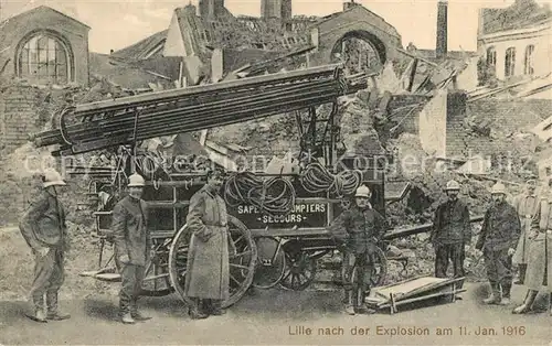 AK / Ansichtskarte Lille_Nord Nach der Explosion 11 Januar 1916 Lille_Nord