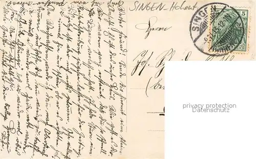 AK / Ansichtskarte Singen_Hohentwiel Wohngebaeude Singen Hohentwiel