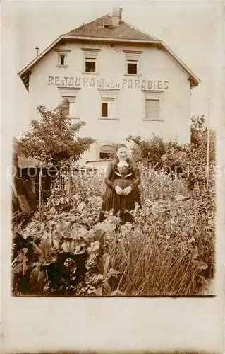 AK / Ansichtskarte Schwenningen_Neckar Restaurant zum Paradies Schwenningen Neckar