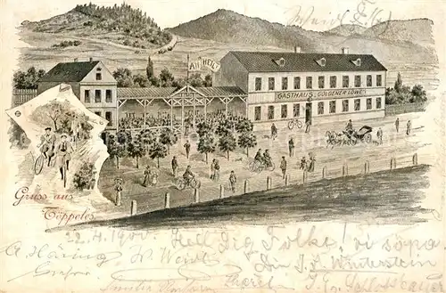 AK / Ansichtskarte Teplicka Gasthaus Goldener Loewe Teplicka