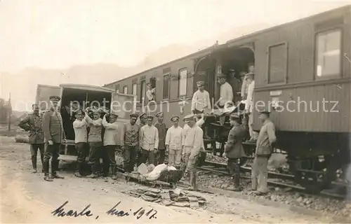 AK / Ansichtskarte Marle Kriegsverletztentransport Marle