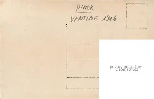 AK / Ansichtskarte Pinsk_Belarus Kantine 