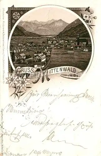 AK / Ansichtskarte Mittenwald_Bayern Panorama Mittenwald Bayern