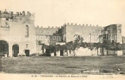 AK / Ansichtskarte Thouars_ Deux Sevres Chateau de Beauvais a Orbe Schloss 