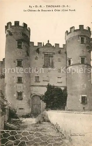AK / Ansichtskarte Thouars_ Deux Sevres Chateau de Beauvais a Orbe Schloss 
