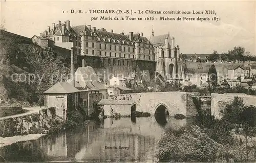 AK / Ansichtskarte Thouars_ Deux Sevres Chateau construit sous Louis XIII XVIIe siecle Schloss 