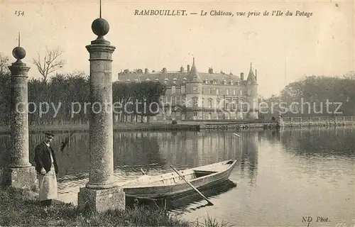 AK / Ansichtskarte Rambouillet Chateau vue prise de l Ile du Potage Schloss Rambouillet