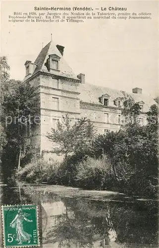 AK / Ansichtskarte Sainte Hermine Chateau Schloss Sainte Hermine